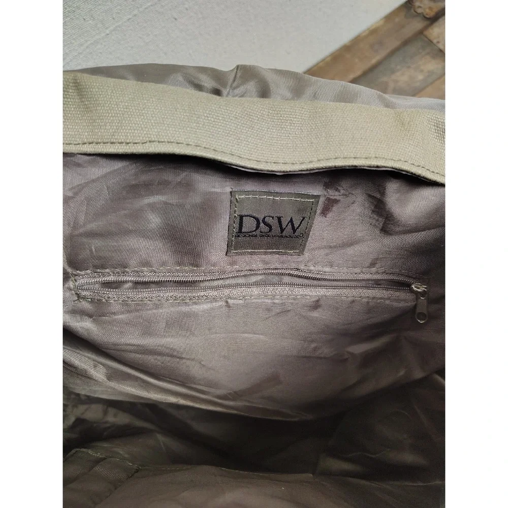 DSW Canvas Messenger Bag Laptop Tablet Satchel Back Pack Olive‎ Green